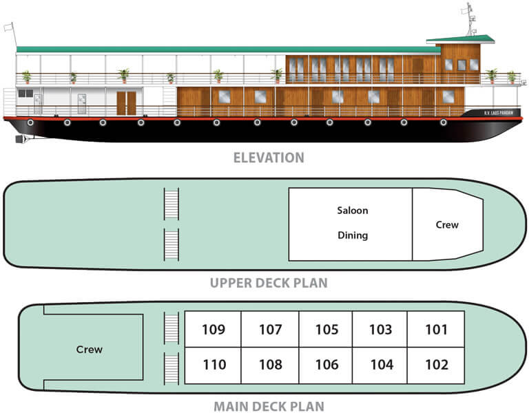 Rv Laos Pandaw Cruise - Deck Plan