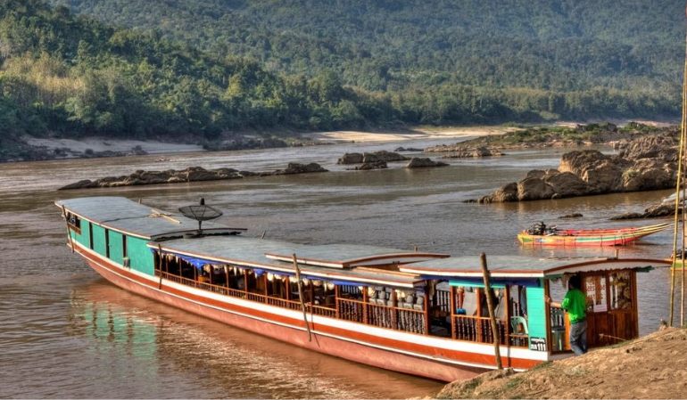 Huay Xai riverside and a Laos river cruise